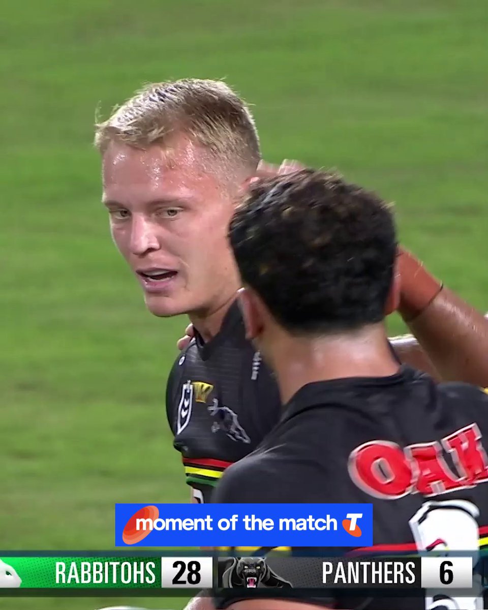 Schneider off the bench 🔥 #NRLSouthsPanthers Telstra Moment of the Match.
