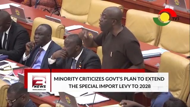 Minority raises concerns over the government’s plan to extend the Special Import Levy to 2028, saying it will affect importers and cause a spike in the cost of spare parts. #TV3GH