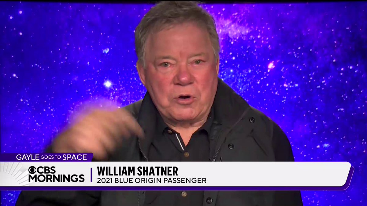“You’re on an adventure, you’ve got to embrace it”: When he was 90 years old, William Shatner flew on a Blue Origin rocket into space. Now, he is sharing words of wisdom about the “voyage of exploration” with @gayleking, who will launch into space next month.