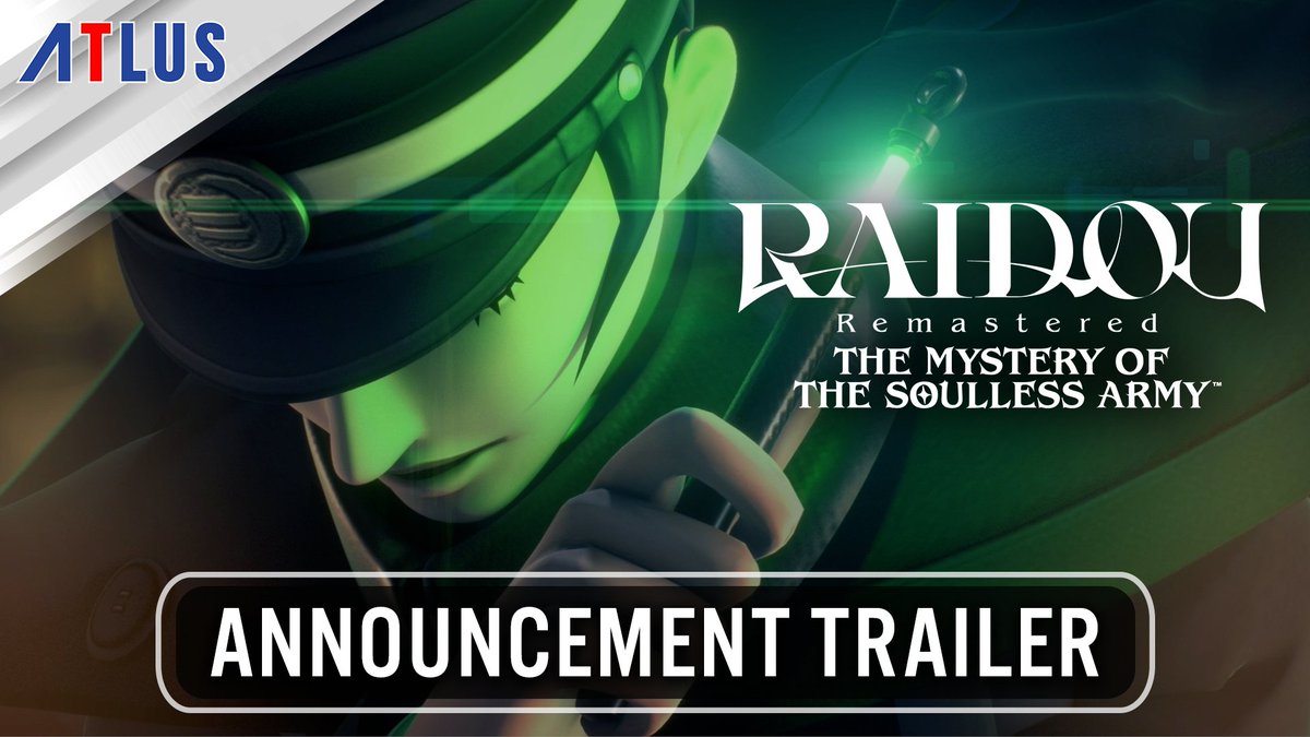 Unleash the Supernatural. 🧪 Raidou Kuzunoha XIV returns in RAIDOU Remastered: The Mystery of the Soulless Army, coming June 19th! Pre-order opens later today on PlayStation 5, PlayStation 4, Nintendo Switch, Steam, and Xbox Series X|S - stay tuned for more updates!