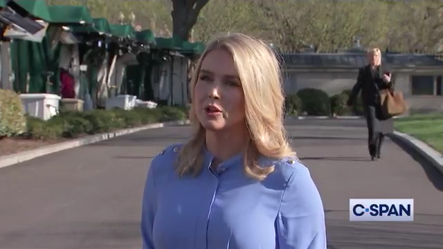 .Karoline Leavitt Karoline Leavitt speaks to media on arrest of a MS-13 gang member in Virginia, President Trump's announcement of new tariffs and the ongoing investigation into the use of Signal by national security and military officials to discuss a U.S. attack on Yemen.