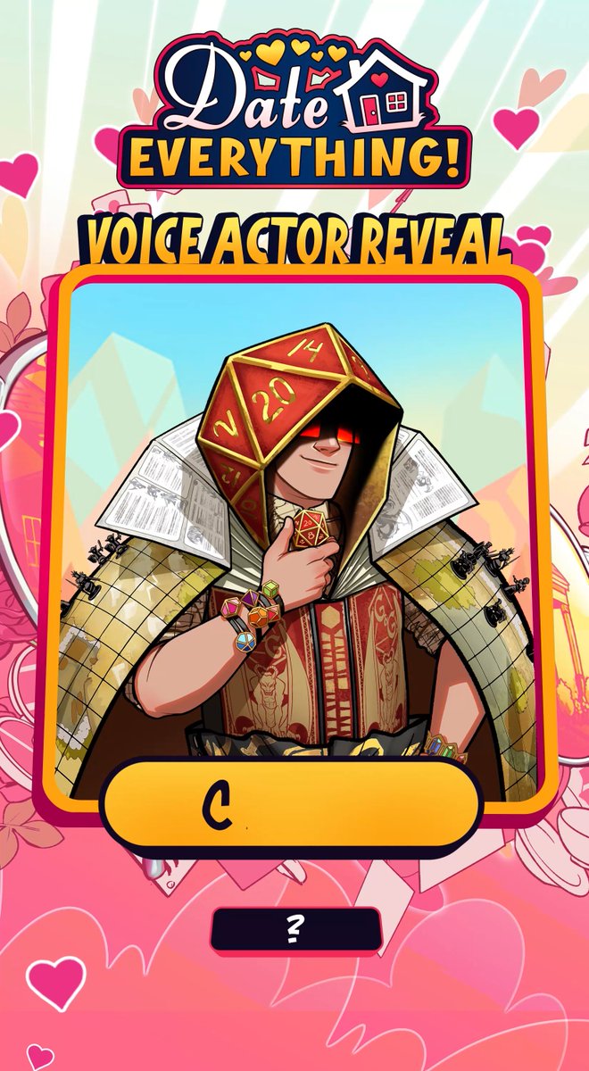 Your d20, Chance, is huge into role-playing different situations, tossing a touch of luck to see which way fate will be the story ⚔️🐉 🎙️ Matthew Mercer