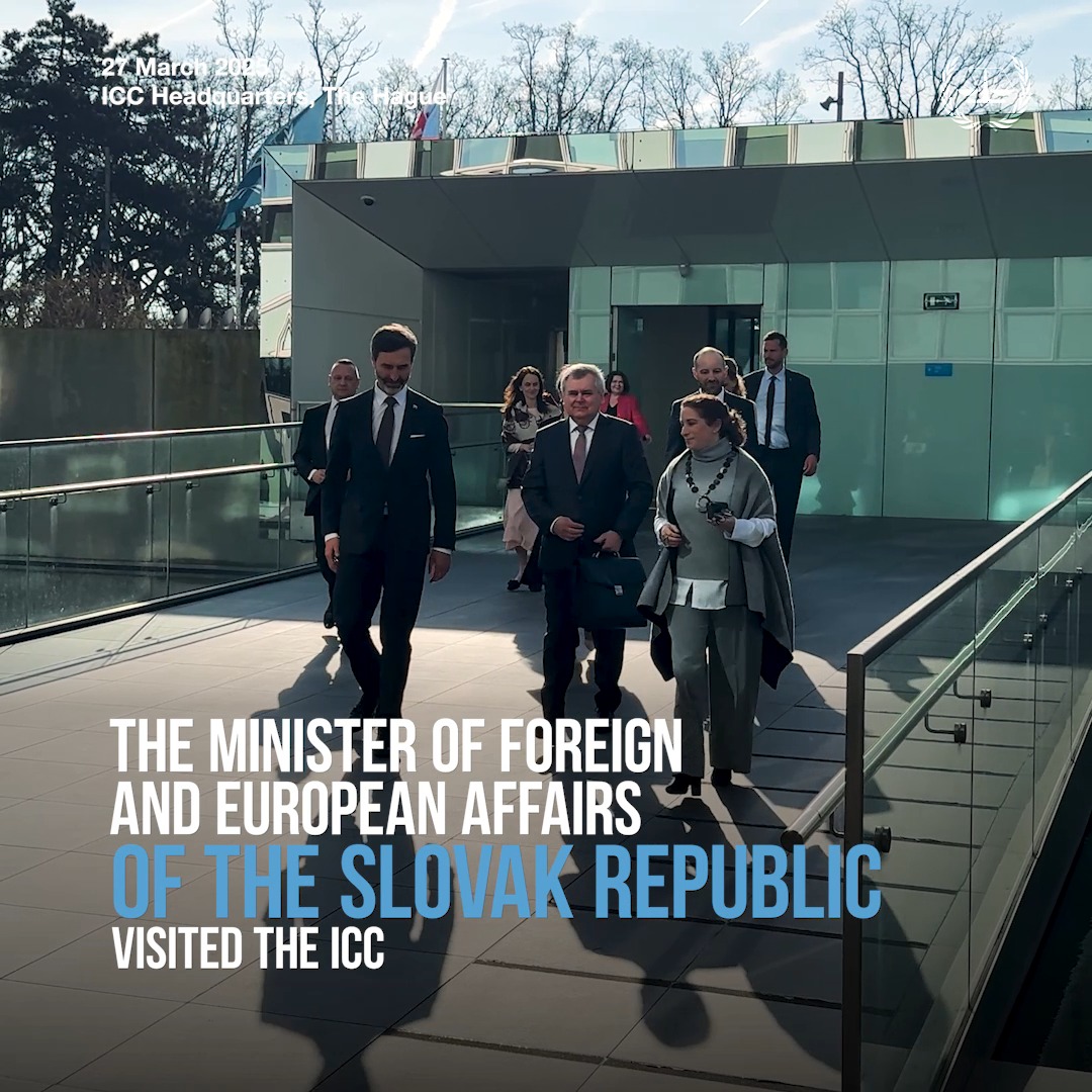 🎥 The Minister of Foreign and European Affairs of the Slovak Republic, H.E. Mr Juraj Blanár, visited the #ICC. #BuildingSupport Slovakia MFA 🇸🇰