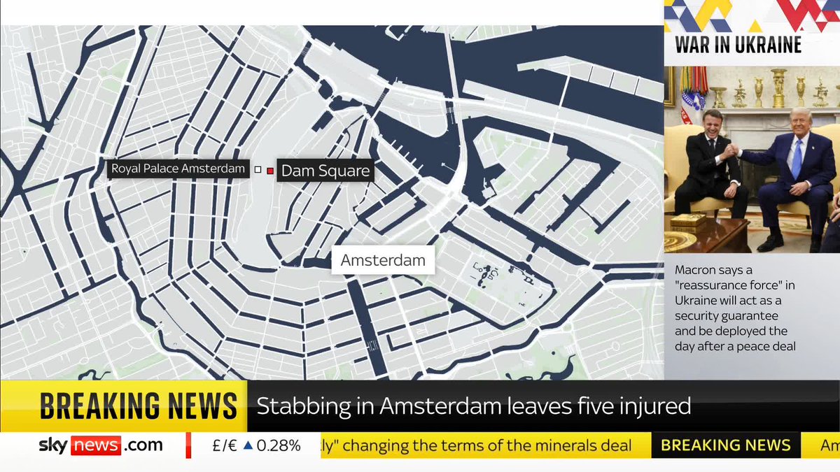 BREAKING: At least five people have been wounded in a stabbing incident near Amsterdam's central Dam Square, police have said. Read more: