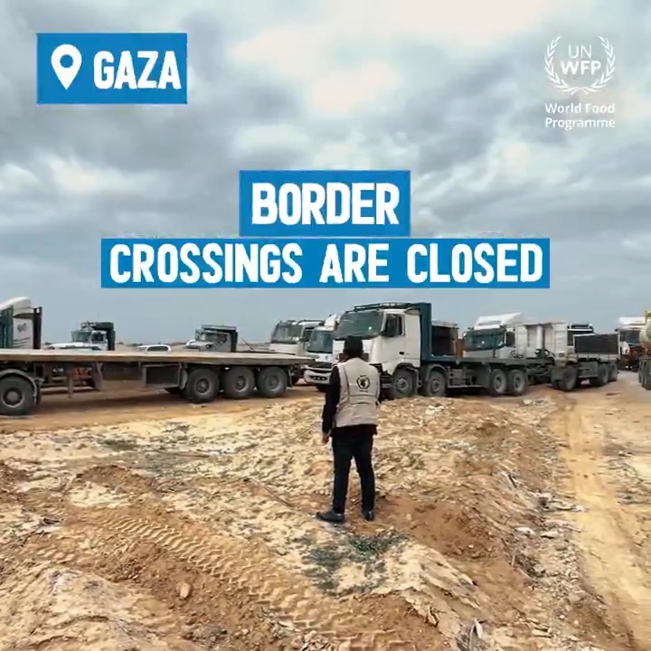 The return to fighting is devastating for the people of #Gaza and reversing recent humanitarian gains. WFP urges all parties to prioritize the needs of civilians and the protection of humanitarian workers, and for access to get aid into Gaza immediately.