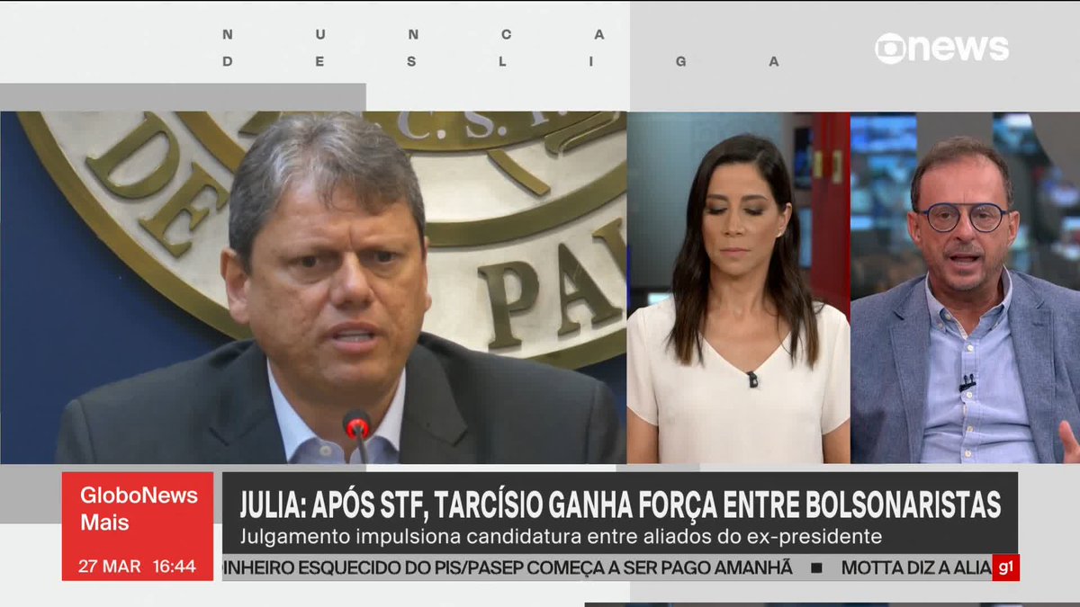“Bolsonaro está ‘arrastando’ Tarcísio [governador de SP] para ser um corréu político nesse processo [do golpe]”, diz Octavio Guedes. ➡ Assista ao #GloboNewsMais: #GloboNews