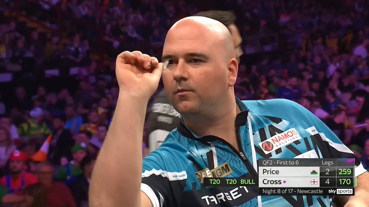129 DOUBLE-DOUBLE!! What a finish that is from Rob Cross to lead this game 5-2... Surely he doesn't let Price back in for the second week running! 📺 #PLDarts25