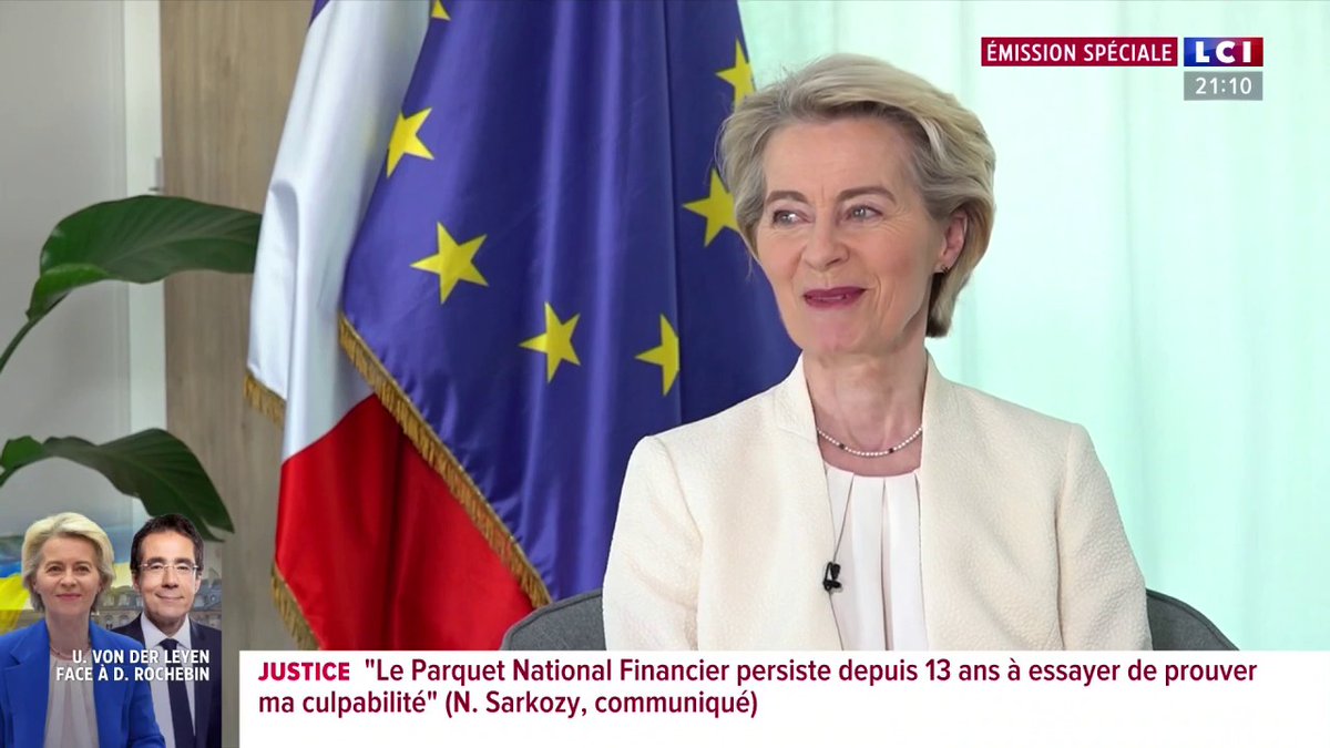 🗣️ "Emmanuel Macron a un rôle crucial à jouer, c'est un vrai leader par son expérience et par sa capacité à rallier une coalition de volontaires" salue Ursula Ursula von der Leyen, invitée de Darius Rochebin