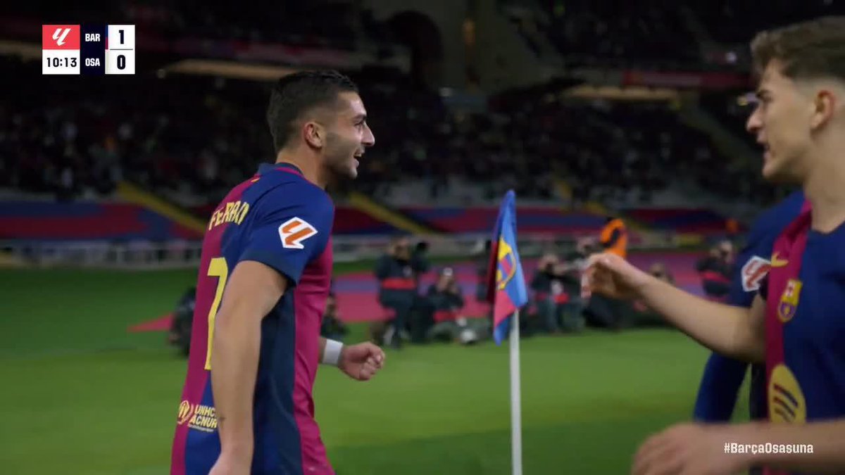 FERRAN TORRES OPENS THE SCORING FOR BARCELONA VS. OSASUNA!!! WHAT AN ASSIST FROM BALDE 🔥