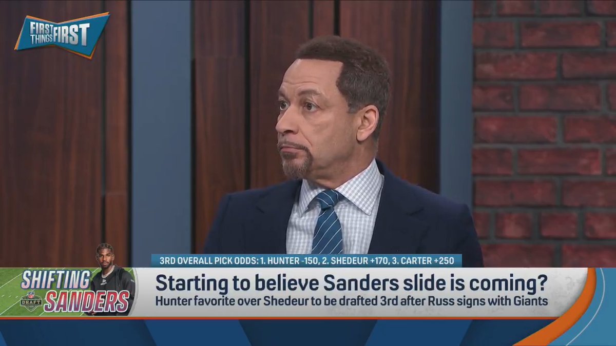 .Chris Broussard explains why it could be good for Shedeur Sanders to drop in the Draft:
