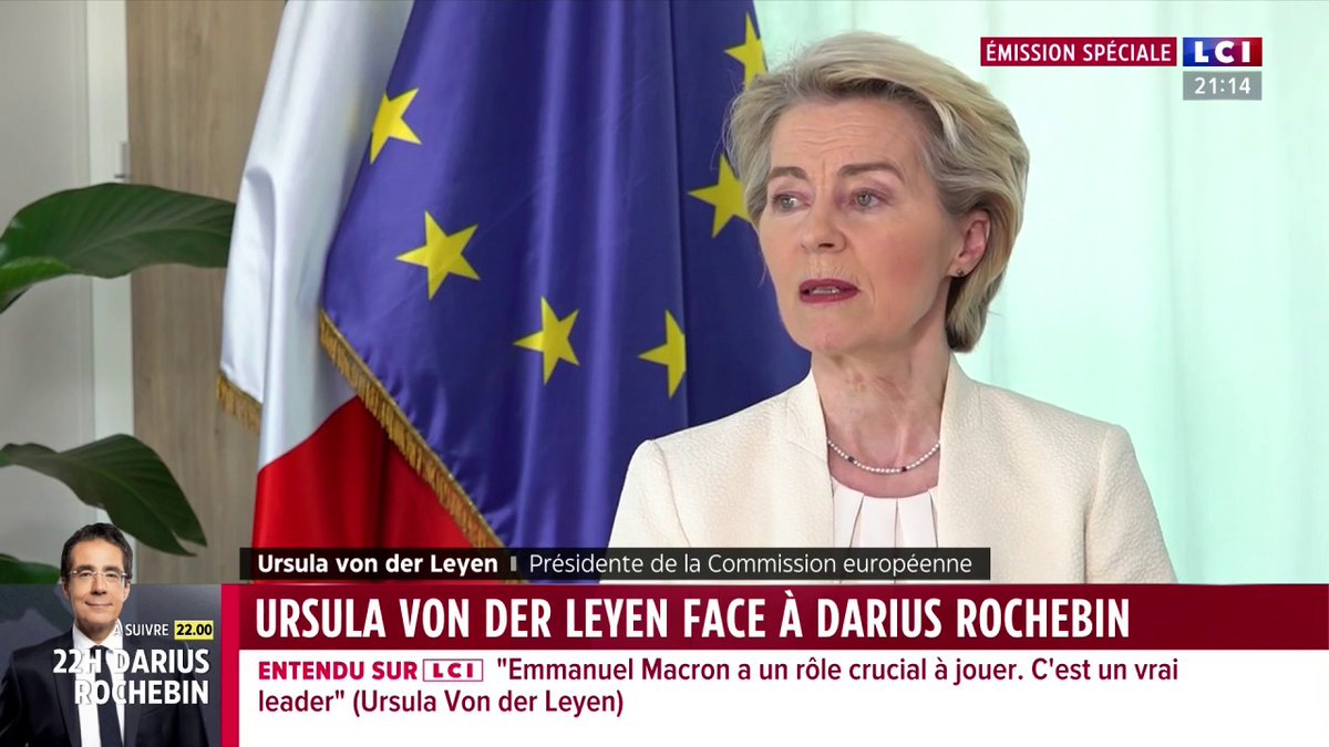 🗣️ Taxe des USA à 200% : "Nous avons les moyens de répondre au même niveau que les États-Unis" assure Ursula Ursula von der Leyen ▶️ Darius Rochebin