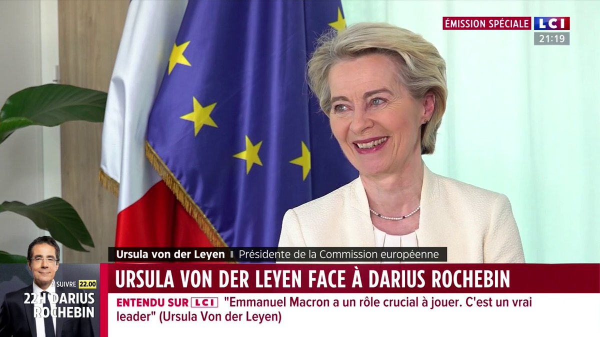 🗣️"L'Ukraine veut rejoindre l'Europe, et l'Europe est d'accord" soutient Ursula Ursula von der Leyen ▶️ Darius Rochebin