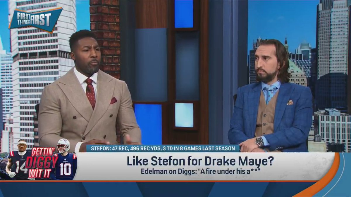 .Greg Jennings thinks Stefon Diggs and Drake Maye could be a good match: “As a young quarterback… you can look in the huddle and you can see in his eyes, OK, he’s going to make a play for me. That just gives you confidence.”