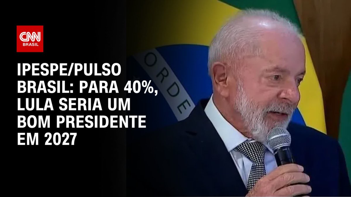 Para 40%, Lula seria bom presidente em 2027; assista #CNNBrasil360
