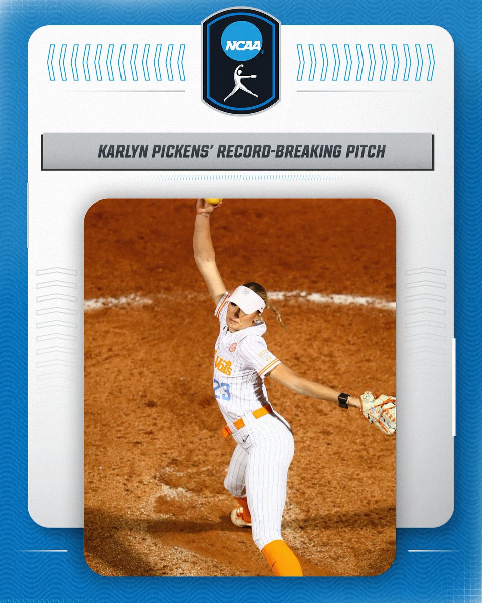 “It’s hard to fathom how incredible this is.” Michella Chester talks Karlyn Pickens’ record-breaking pitch. #NCAASoftball x Tennessee Softball