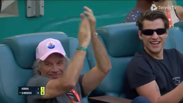 A seal of approval from Bon Jovi 👏 Miami Open | #MiamiOpen | Sebastian Korda