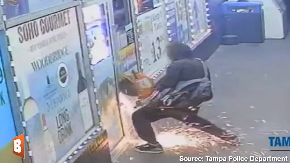Criminals use a saw (likely also stolen) to breach a store door and steal items than load them into a Dodge Charger. The movies write themselves at this point 🤨 #CityLife #tampa #breach #DodgeCharger #crime #urban