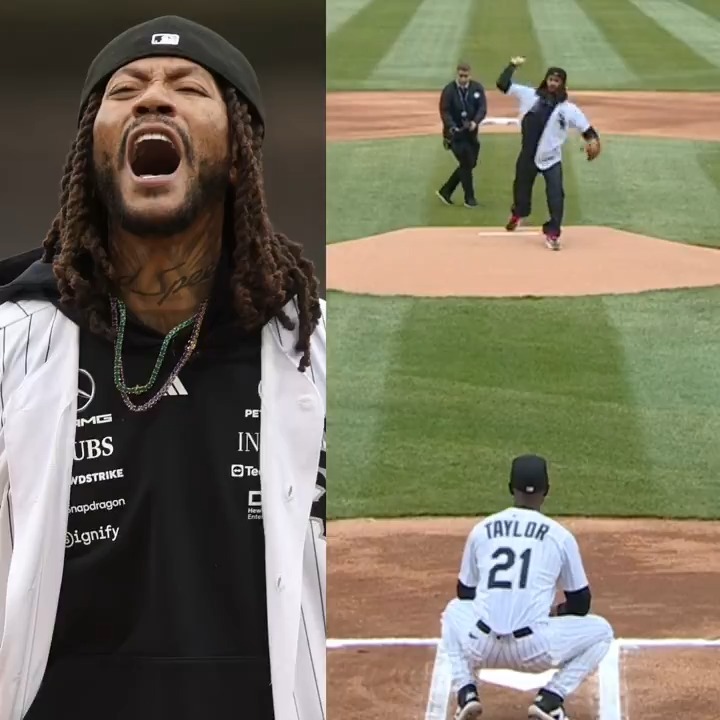 D-Rose threw a perfect strike first pitch for #OpeningDay!
