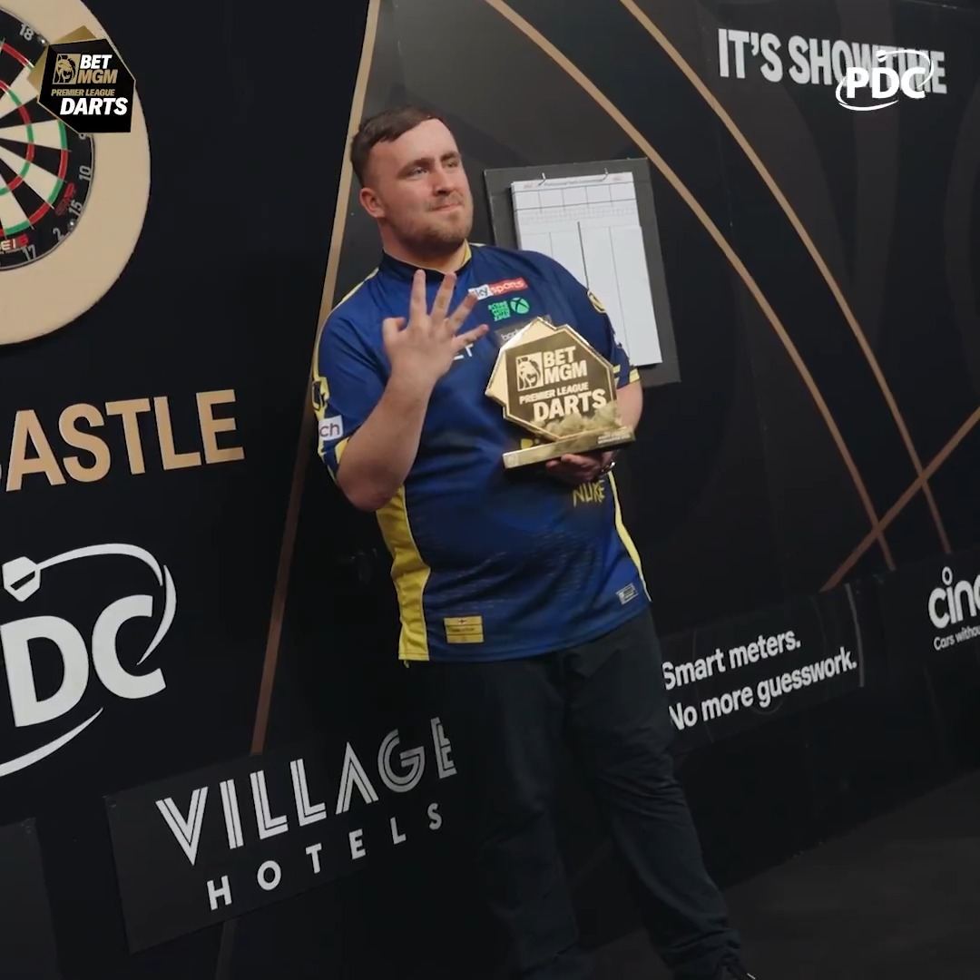 A fourth nightly win in eight attempts for Luke Littler! 🏆 That's the record tied already... #PLDarts | Luke Littler