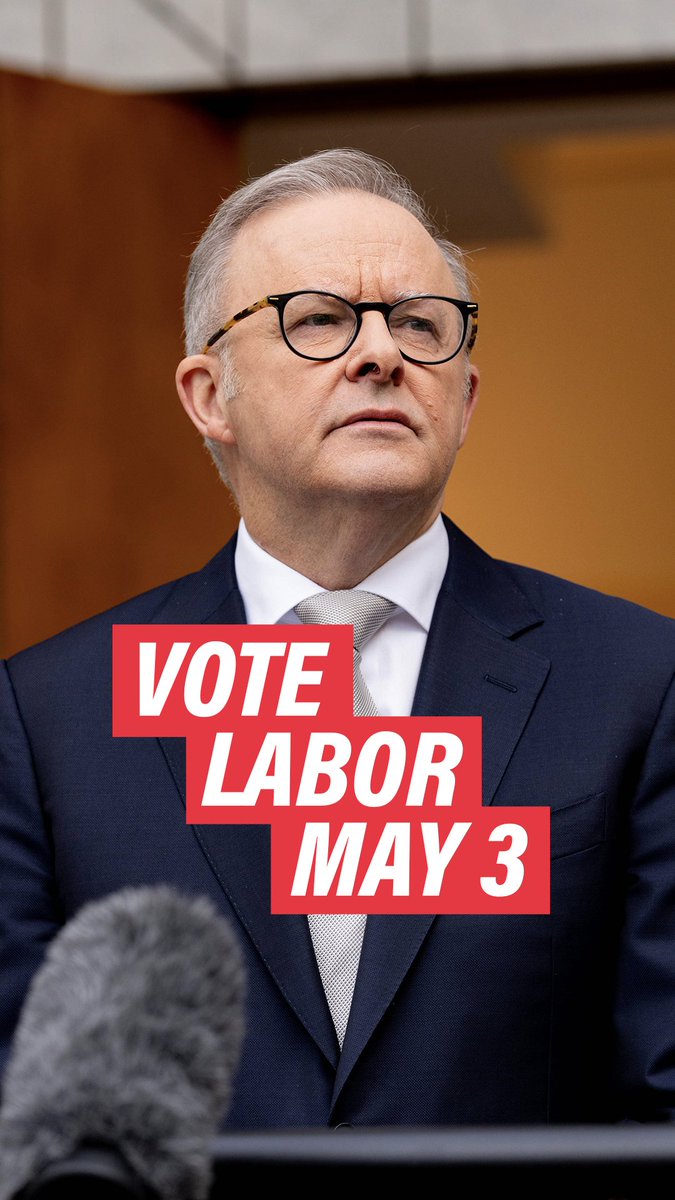 On 3 May, vote Labor to keep building Australia's future.