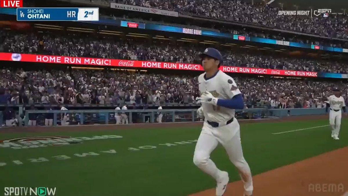 [速報] #大谷翔平 第2号ソロホームラン🔥 ／ 真ん中高めのシンカーを捉えた あたりはレフトスタンドに突き刺さる 今季第2号となるソロHR！！ ＼ 🇺🇸#MLB 2025 🆚 #ドジャース × #タイガース 📺#アベマ で無料生中継 #大谷ホームラン #平日は毎日アベマでMLB #どこでもアベマでMLB #SPOTVNOW