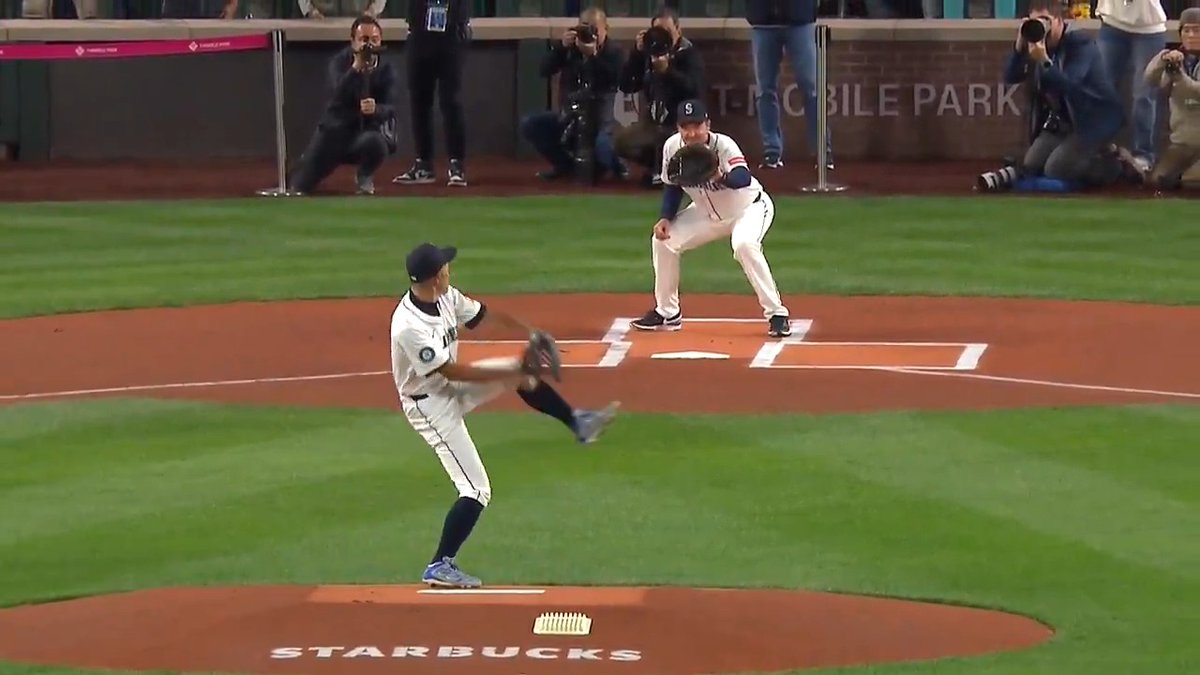 84mph... Ichiro’s still got it! #IchiroHOF | #OpeningDay