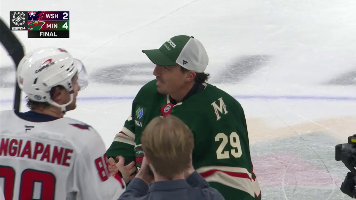 The respect these two have for each other 🤝 Alex Ovechkin and the Washington Capitals initiated a handshake line after the game and gave their respects to Marc-Andre Fleury 🌸