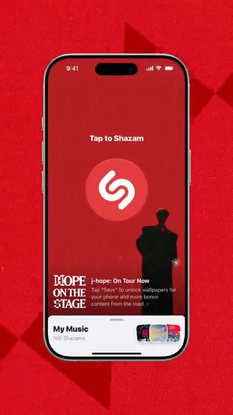 Find any j-hope songs to unlock wallpapers on Shazam! Don't miss the exclusive content from the tour at the link below! 👉 #HOPE_ON_THE_STAGE_TOUR #HOS_TOUR #제이홉 #jhope #jhope_TOUR