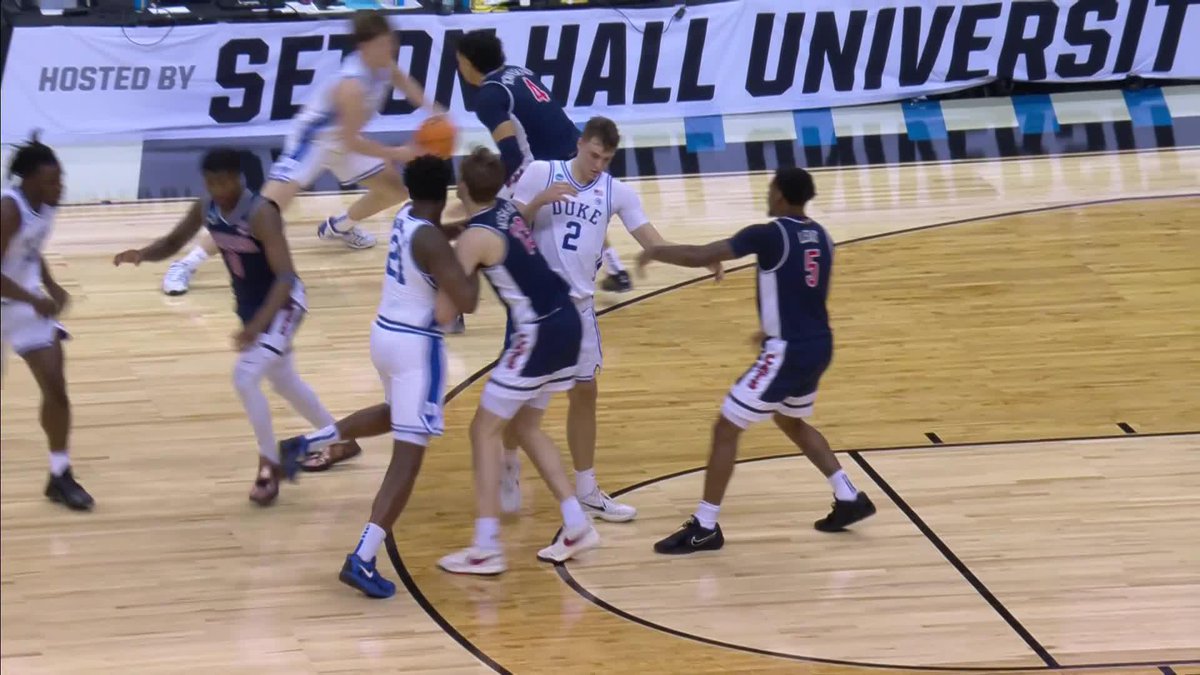 "I'm a little surprised by that." Gene Steratore didn't agree with this not being a flagrant foul against Duke.