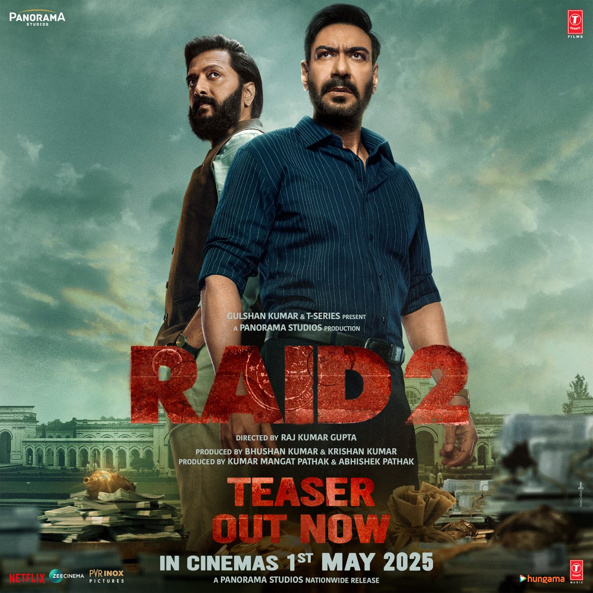 74th Raid, ₹4200 Crores. Iss baar baazi hogi sabse badi! 💵💥 #Raid2 Teaser out now! 🔗: Knocking in cinemas near you on 1st May, 2025.