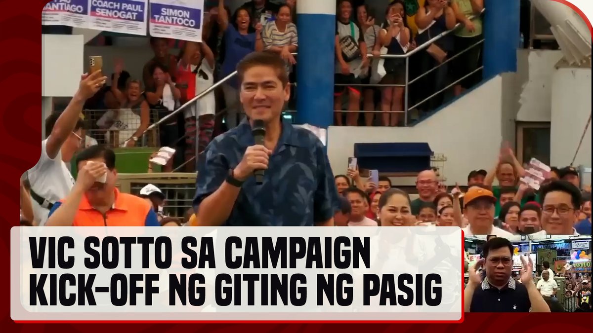 'ANG SUSUNOD NA PRESIDENTE NG PILIPINAS' Ganito ipinakilala ni Vic Sotto ang kaniyang anak at reelectionist na si Pasig City Mayor Vico Sotto sa isinagawang campaign kick-off event ng Giting Ng Pasig ngayong Biyernes, March 28. #BilangPilipino2025 #News5