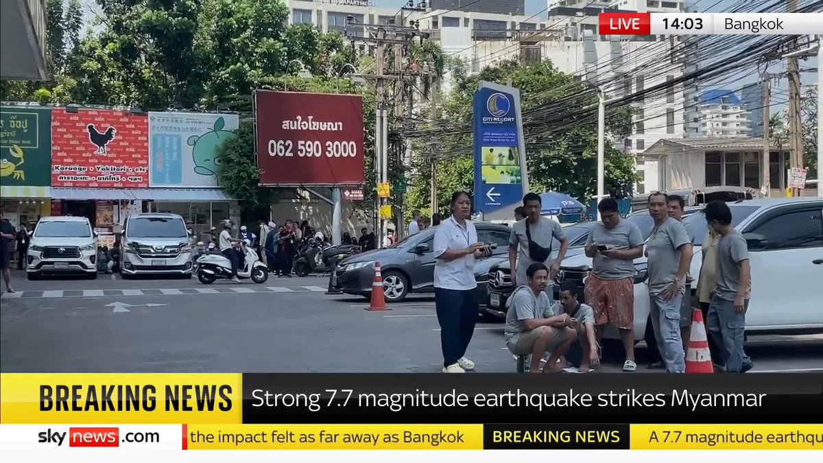 A strong earthquake has hit Myanmar, prompting evacuations as far away as Bangkok In the Thai capital, hundreds of people poured out of buildings after the tremors, with many buildings evacuated
