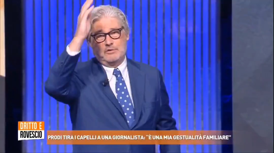 Il sempre pacato Del Debbio manda "a fare in culo" Giannini e Bottura. Questo è il livello. #drittoerovescio