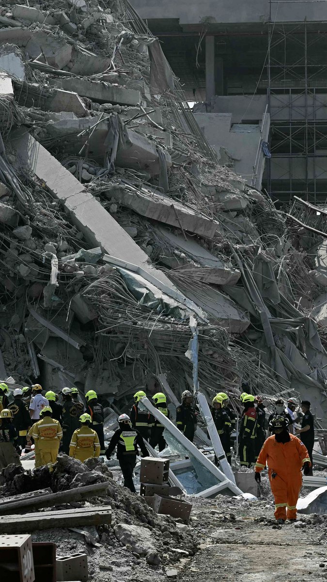 An under-construction skyscraper collapsed in Bangkok after a powerful earthquake rocked Southeast Asia.