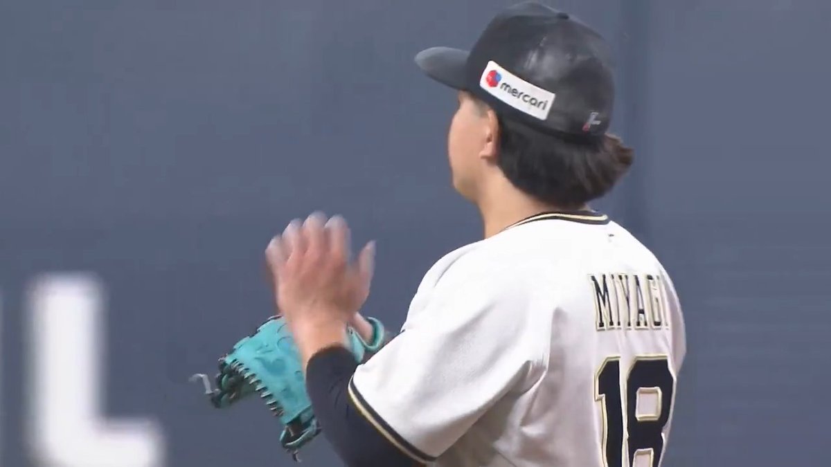 オリックス #宮城大弥 投手が好投を見せる‼️ 7回6奪三振無安打無四球無失点! #Bs2025