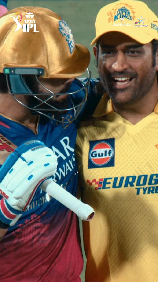 GEN GOLD 🤝 GEN GOLD 🗣 “We both have always thought for the best thing for the team.” Virat Kohli has always praised Mahendra Singh Dhoni for his on and off-field brilliance and experience!🫂 Which Gen Gold star will come on top today? 🧐 #IPLonJioStar 👉 #CSKvsRCB | 28th MAR, FRI, 6:30 PM | LIVE on Star Sports 1, Star Sports 1 Hindi, Star Sports 3 & JioHotstar | #IPL2025 #IndianPossibleLeague