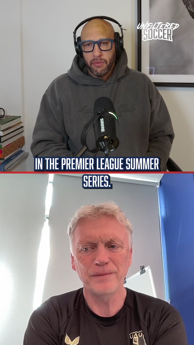 David Moyes is looking forward to the Premier League Summer Series! 🇺🇸💙 UnfilteredSoccer 🤝 Premier League USA