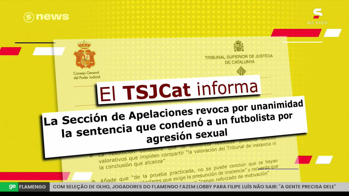 Informações de Julia Guimarães, repórter do Sportv, sobre a decisão da Justiça da Espanha de absolver Daniel Alves da acusação de estupro. O tribunal que absolveu o ex-jogador por unanimidade era formado por 3 mulheres e 1 homem. 🎥 sportv | ge