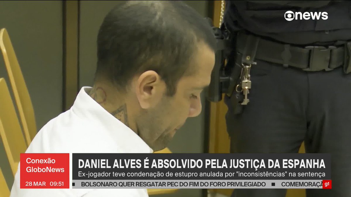 Daniel Alves é absolvido pela Justiça da Espanha. Ex-jogador teve condenação de estupro anulada por "inconsistências" na sentença. ➡ Assista ao #ConexãoGloboNews: #GloboNews