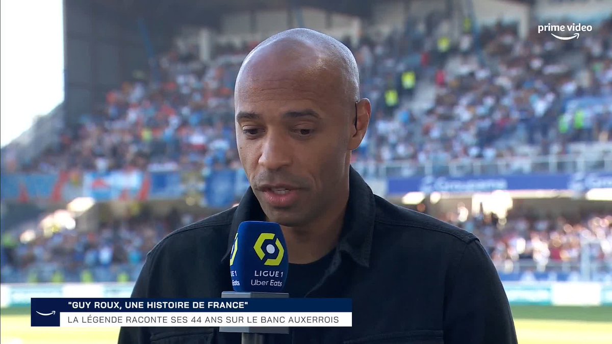 ✨️ "Pourquoi avoir toujours mis Taribo West au marquage sur moi ?" La question de T.Henry à G.Roux, il y a deux ans et demi. Prime Video Sport UK #Ligue1