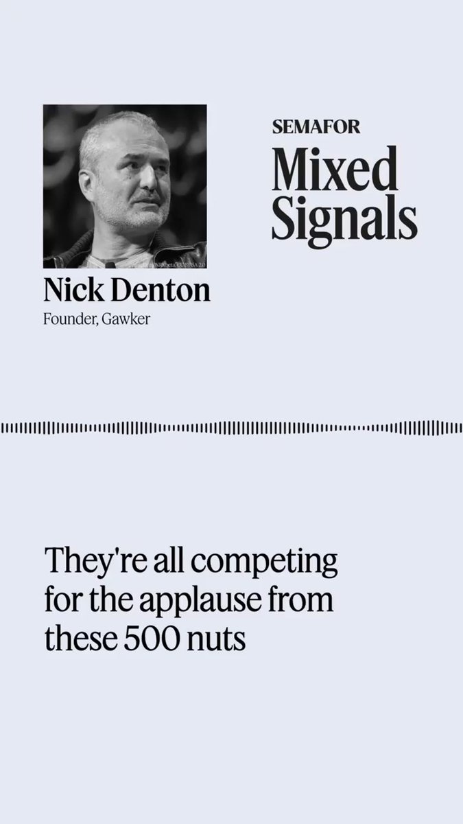 Elon Musk has "fallen for audience capture," Gawker founder Nick Denton says. "Rubio, Musk, Vance, Trump — they're all competing for the applause from these 500 nuts on X," he tells Ben Smith and Max Tani on Mixed Signals.