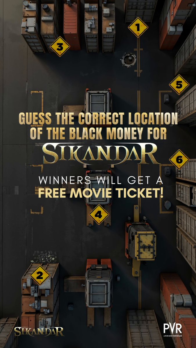 Sikandar fans, gear up for a high-stakes mission! 🔥🎬 Drop the correct location of the hidden black money in the comments and stand a chance to win FREE movie tickets. 🤩 #Sikandar releasing at PVR INOX on March 30! Book now: . . . Winners will be announced on our Instagram page. #SalmanKhan #RashmikaMandanna #PenMovies #EidRelease #KajalAggarwal #SharmanJoshi