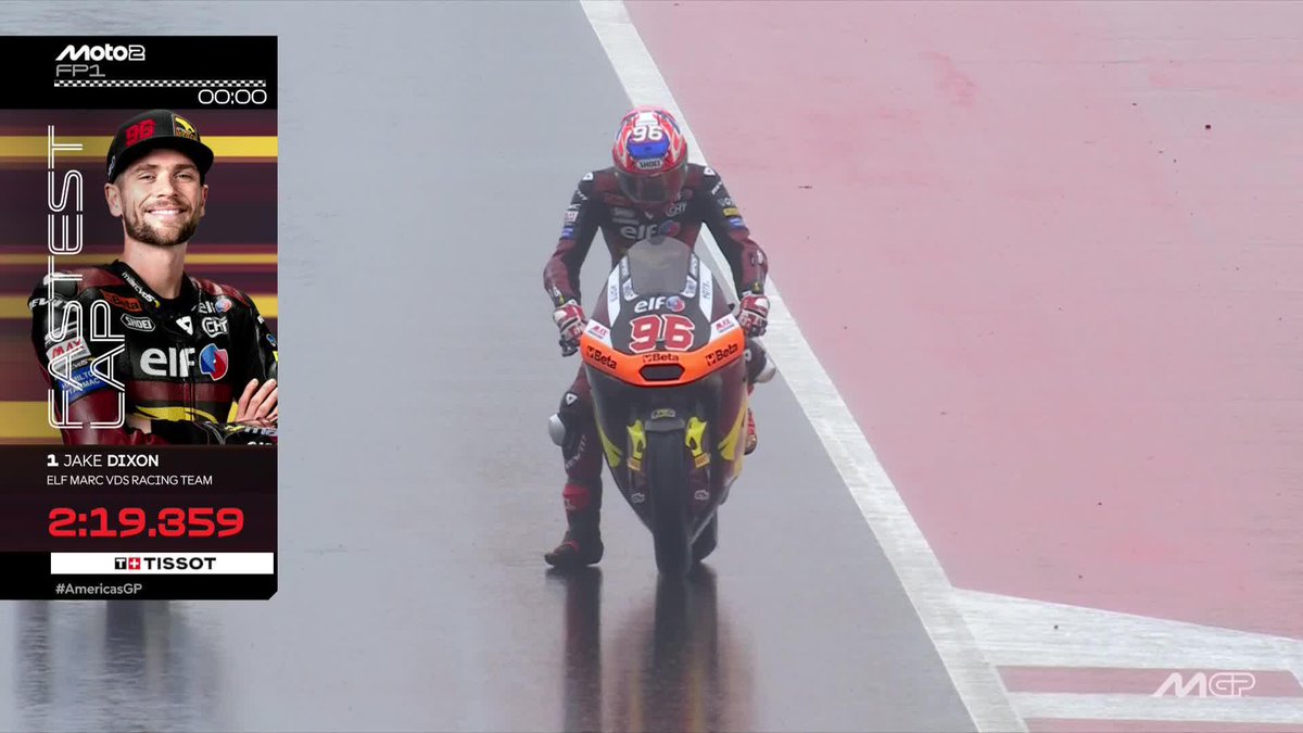 Picking up where he left off! Jake Dixon goes fastest in the first #Moto2 session of the weekend!🔥🙌 #AmericasGP 🇺🇸