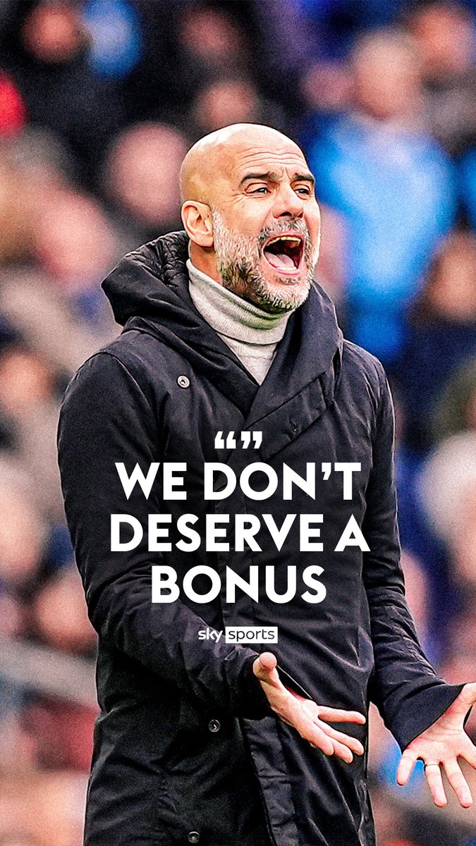 "We don't deserve a bonus this season, not even a watch" ❌ Pep Guardiola when asked if he and his players would get a nice bonus if Man City were to win the Club World Cup this summer.