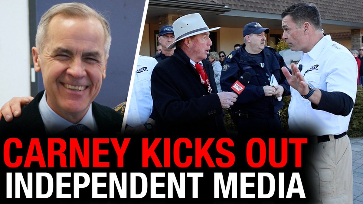 Rebel reporters forced to leave Carney event by police! “C” is for Carney and “C” is for censorship and “C” is for cops! After being invited to cover a Mark Carney rally in Kitchener, Rebel News staffers were promptly escorted out by law enforcement. Bingemans Conference Centre in Kitchener, Ont., was the venue for the latest Mark Carney rally. We were keen to attend and hopefully get an opportunity to scrum Mr. Carney. After all, we have so many unanswered questions for our unelected Prime Minister. Shockingly – in a good way – a Liberal Party staffer escorted us into the venue, bypassing the lineup of attendees in order to invite us to register at the media table. Indeed, if it seemed too good to be true, that’s because it WAS too good to be true. Within a few minutes. all hell broke loose as handsy Liberal staffers and security guards and RCMP officers demanded we leave the premises or face trespassing charges. No reason was given for our expulsion – which has been par for the course when it comes to Liberal events this past decade. But we thought with a new sheriff in town, things would be different. Last year in Davos, Switzerland, Carney – while en route to attending a World Economic Forum shindig – told Rebel News Commander Ezra Levant that he was a supporter of press freedom. This was in response to the brutal assault and false arrest of David Menzies at the hands of RCMP officer Greg Dumouchel. But some 14 months later, Carney is singing a different tune. Now he routinely bars independent media from covering his events. Why would that be? Maybe because he can’t control us like he controls the mainstream media, which is now funded by the Liberal Party of Canada? Such a shame. Because as previously mentioned, we had so many queries for the censorious Carney. Such as: What’s the deal with that photo of him rubbing shoulders with Ghislaine Maxwell, the recruiter of young women for “Epstein Island”? Did Mr. Carney visit that island? Why won’t he divulge all of his financial holdings? Is it because Carney could be in a conflict of interest as PM, approving legislation that would benefit companies he has ties to? Why has he basically pilfered every policy plank for the Pierre Poilievre Conservatives, from axing the carbon tax – well, sort of – to promising to cut the GST for new home buyers? (There’s one promise noticeably missing though: that he would revoke Justin Trudeau’s egregious gun grab.) Why is he proud to be labeled an “elitist” and a “globalist”? And how would that improve life for everyday Canadians? Why does Carney present himself as an “outsider”, yet he doesn’t like to be reminded that he was Justin Trudeau’s financial advisor for the past five years? Why has he welcomed Sean Fraser back to the party – a man Pierre Poilievre describes as both the worst immigration minister and the worst housing minister in the history of Canada? Why did he ominously state the following: “[Something] my government is going to do is use all of the powers of the federal government, including the emergency powers of the federal government, to accelerate the major projects that we need in order to build this economy and take on the Americans.” How many days did Carney reside in Canada last year? Does he even have a Canadian residence now? If the U.S. is indeed an existential threat to Canada, why has he not arranged a meeting with President Trump? Alas, the globalist/elitist has no time whatsoever to answer these queries. And escorts us from venues under threat of criminal charges. Bottom line: we used to say that the more we learn about Mark Carney the more one is reminded of that lyric from the classic Who song, Won’t Get Fooled Again. Namely: “Meet the new boss, same as the old boss.” We now want to revise that line. How does this sound: “Meet the new boss, potentially way worse than the old boss.” And given that the old boss was Justin Trudeau, wow, that’s saying a mouthful…