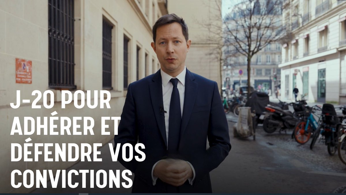 J-20 pour pouvoir décider de l’avenir de la droite... C'est le moment d'agir pour reconstruire la famille politique qui, demain, relèvera la France. Avec Bruno Retailleau, nous avons un seul but : vous rendre ce parti pour qu'il réponde à ce que vous en attendez. Pour adhérer :