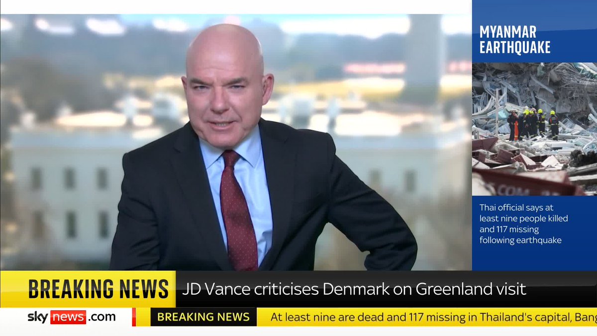 "Officials knocked on the doors of people from Greenland and asked them to come out for a meet and greet with Usha Vance, they all declined." James Matthews gives his analysis on JD and Usha Vance's "pared back" trip to Greenland 👇