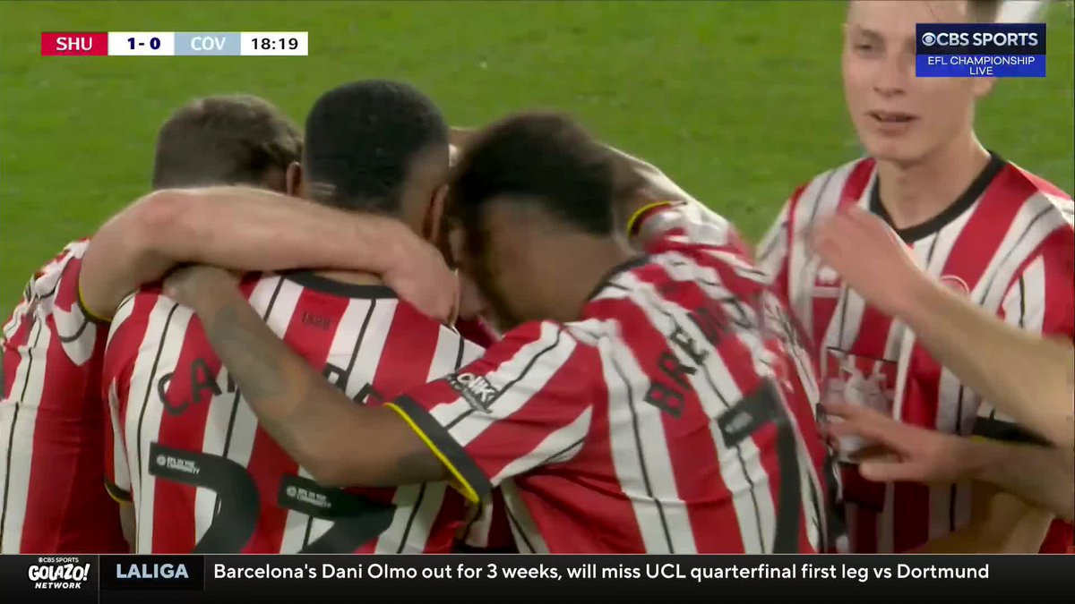 STOP WHAT YOU’RE DOING AND WATCH THIS FREE KICK FROM GUSTAVO HAMER 🔥 The Blades now sit at the top of the Championship table ⚔️