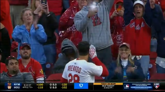 .RyanDempster's favorite moment from Opening Day was Nolan Arenado hitting a home run and getting love from the Cardinals fans ❤️