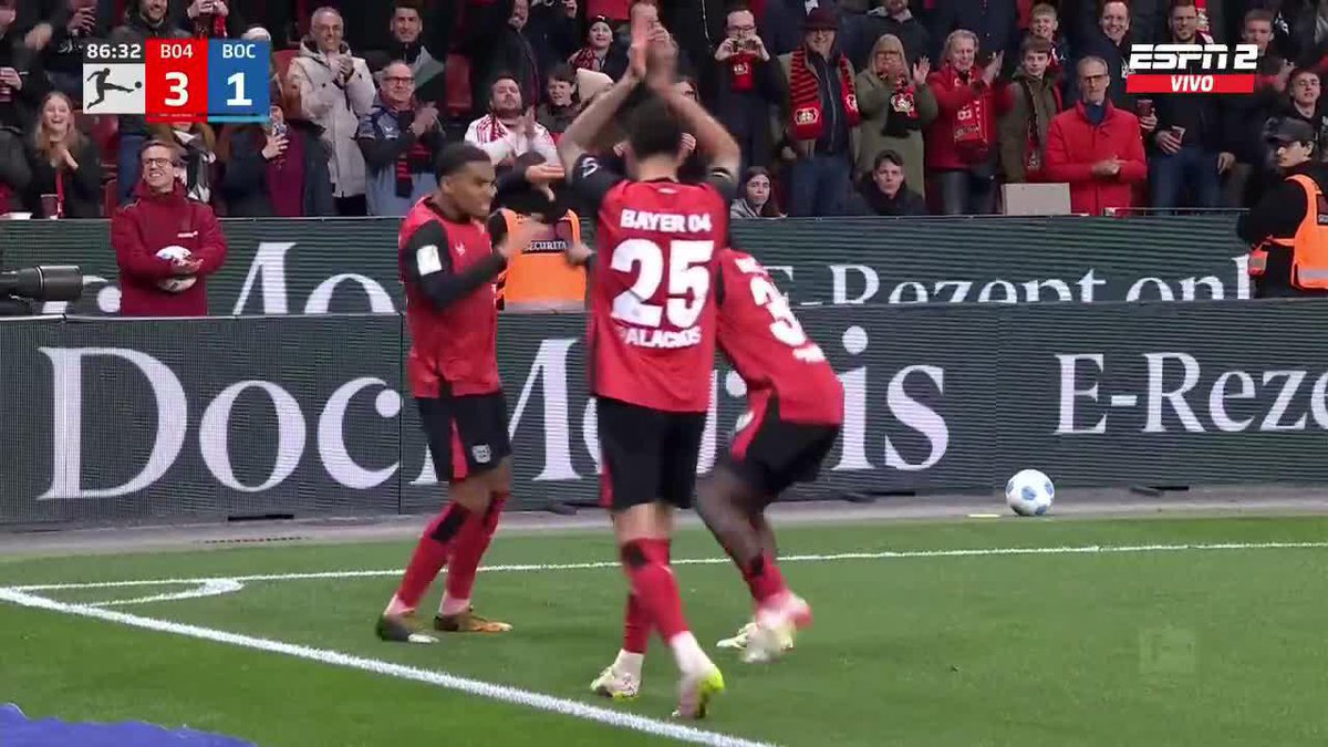 🌟🇦🇷 DOBLETE DE ASISTENCIAS para Exequiel Palacios en el triunfo del Leverkusen.